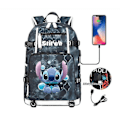 Miniatyrbilde 1 av 4: Lilo og Stitch Skolesekker Kapasitet Ryggsekker Gutter Jenter Usb Lading Reise Stor Bærbar PC Studenter Skolesekk Bagpack photo color17