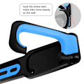 Miniatyrbillede 4 af 5: Foldbar vertikal cykelkrog vægmontering cykelopbevaringsstativ Black blue