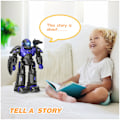 Miniatyrbillede 4 af 5: RC Robot Legetøj Genopladelige Smart Robot Legetøj med Fjernbetjening Talende Dansende Robot Lilla