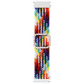 Miniatyrbilde 2 av 5: For Garmin Venu/vivoactive 3 20 mm universal justerbart flettet elastisk diamantspenne klokkebånd Rainbow