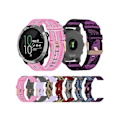 Miniatyrbild 4 av 4: Rem för Garmin Forerunner 645 Music 20 mm nylonvävd klockarmband gult