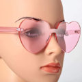 Miniatyrbillede 4 af 4: Hjerteformede solbriller til festsolbriller, farve solbriller Light Pink