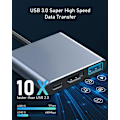 Pikkukuva 4 / 5: USB C - HDMI -sovitin, 4K-video- ja äänikommutoija. USB-keskitin PD 100 W:n pikalatauksella ja USB 3.0 -portilla 10 Gbps, sovitin MacBook Pro/Air -laitteille