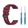 Miniatyrbillede 1 af 4: Silikone Quick Release Rem til Garmin Fenix 7 / Epix Wine Red