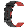 Pikkukuva 2 / 5: Kaksiväri silikoniranneke Xiaomi MI Watch S1 Active -kelloon Black Red