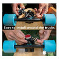 Miniatyrbilde 3 av 5: Led Skateboard Lights Underglow - Longboard Lights USB Oppladbar foran og bak. Ideell elektrisk skateboard lyssett tilbehør (svart)