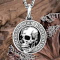 Miniatyrbillede 4 af 4: 2024 Memento Mori Halskæde Carpe Diem Vedhæng 3d Kranie Halskæde Til Mænd, Mori 400-års Fødselsdag Speciel Mindehalskæde