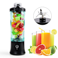 Miniatyrbillede 1 af 5: Bærbar blender USB genopladelig med 600 ml personlig juicer kop sort