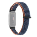 Miniatyrbillede 1 af 5: Til Fitbit Luxe Nylon Loop Strap Watch Band Dark Blue