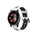Miniatyrbillede 1 af 4: Rem til Garmin Venu 2 Plus 20Mm Vertikalt Mønster To-Farvet Silikone Urrem Hvid-Sort