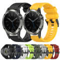 Miniatyrbillede 3 af 5: Til Garmin Quatix 5 Sapphire 22 mm horisontal tekstur silikone urrem med afmonteringsværktøj Black