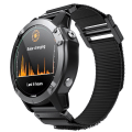 Miniatyrbillede 3 af 5: Til Garmin Fenix ​​7x krog og løkke fastener nylon urbånd Black