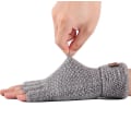 Miniatyrbilde 2 av 5: Hansker Strikket Fingerless Vinter Varme Arbeidsvotter Kalde Herre Termiske Hansker Black