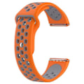 Miniatyrbilde 1 av 5: For Fitbit Versa tofarget silikonklokkerem Orange - Grey