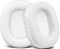 Öronkuddar för Audio Technica ATH M50X M40X M30X Memory foam öronkuddar, vita