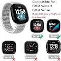 Pikkukuva 3 / 5: 2 hihnaa Fitbit Versa 3:lle - Pehmeät säädettävät rannekkeet