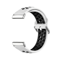 Miniatyrbild 2 av 5: För Fitbit Sense Tvåfärgat perforerat watch som andas White-Black