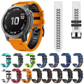 Miniatyrbillede 4 af 5: Til Garmin Instinct 22mm Silikone Sports 2-farvet urbånd Black-Orange