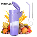 Miniatyrbild 2 av 5: Bärbar mixerkopp för smoothies, shakes, USB-laddningsbar, 460 ml, lila