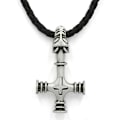 Pikkukuva 1 / 4: Norse Thorin vasara Olaf Wolf Cross Mjolnir -riipus viikinkityylinen koru miekkojen miesten kaulakoru Talisman musta köysiketju korut