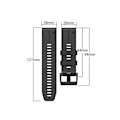 Pikkukuva 4 / 4: Garmin Tactix 7 22 mm:n silikoninen urheiluranneke, kaksiväri, punainen-musta