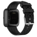 Miniatyrbillede 2 af 5: Til Fitbit Versa / Versa 2 / Versa Lite 20 mm åndbart silikone urbånd Black