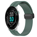 Miniatyrbillede 1 af 5: Til Garmin Forerunner 158 20 mm ensfarvet magnetisk lås silikone urrem Olive Green