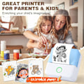 Miniatyrbillede 3 af 5: Mini Termisk Printer, Trådløs Etiketprinter med Bånd, Kompatibel med iOS og Android Blåt