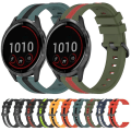 Miniatyrbilde 3 av 5: For Garmin Vivoactive 4 22 mm vertikalt tofarget silikonklokkebånd Black-Red
