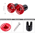 Miniatyrbillede 3 af 5: Cykelstyrgreb Endeplugs (2 stk)
