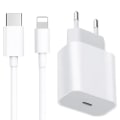 Pikkukuva 1 / 4: Ssdlv iPhonelle 20w laturi Apple 11/12/13 USB-c Lightning- power 1m datakaapeli Eu-pistoke