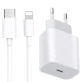 Ssdlv För Iphone 20w Laddare Apple 11/12/13 Usb-c Till Lightning Power 1m Datakabel Eu Plug