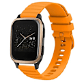 Miniatyrbild 1 av 5: För Garmin Venu Sq 20 mm Wavy Dot Pattern Solid Color Silikon Watch Band Yellow