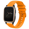 Miniatyrbilde 1 av 5: For Garmin Venu Sq 20 mm Wavy Dot Pattern Solid Color Silikon Watch Band Yellow