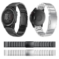 Miniatyrbilde 3 av 5: For Garmin Fenix ​​3 26mm Tortoise Shell rustfritt stål klokkebånd Sliver