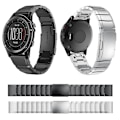 Miniatyrbillede 3 af 5: Til Garmin Fenix ​​3 26mm Tortoise Shell rustfrit stål urbånd Sliver