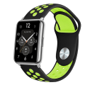 Miniatyrbillede 1 af 5: Silikone rem til Huawei Watch Fit 2 Band Active Classic Smartwatch Tilbehør Correa erstatningsbælte Huawei Watch Fit2 rem black-yellow