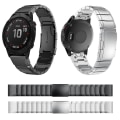 Miniatyrbilde 3 av 5: For Garmin Fenix ​​6 Pro Gps 22mm Tortoise Shell rustfritt stål klokkebånd Sliver