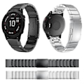 Miniatyrbillede 3 af 5: Til Garmin Fenix ​​6 Pro Gps 22mm Tortoise Shell rustfrit stål urbånd Sliver