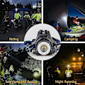 Miniatyrbilde 4 av 5: Kraftig og oppladbar LED-hodelykt med 3 LED-hodelyktmoduser for fiske, sykling, fotturer, løping og camping