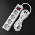 Miniatyrbilde 2 av 4: Socket Strip - Ekstra flat pluggkabelbryter Multiple socket med barnebeskyttelse flat pluggkontaktstrip Four socket 5M