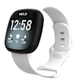 Miniatyrbillede 1 af 5: Til Fitbit Versa 3 / Sense silikone urrem White