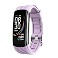 Miniatyrbillede 1 af 3: C6t 0,96 tommer farveskærm Smart Watch Ip67 Vandtæt, understøtter temperaturmåling/pulsmåling/blodtryksmåling/søvnmonitorering Purple
