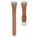 Pikkukuva 1 / 3: Hopea liitin nahkaranneke Huawei Watch 2 / Gt 2 42mm / Gt 3 42mm Brown