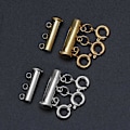 Miniatyrbild 4 av 5: Smycken Connectors Layered Halsband Spänne Magnetrör för stapelbara halsband Gold 3