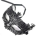 Miniatyrbilde 2 av 3: Venetiansk Svart Filigran Maskerade Ball Mask Fest Fancy Dress Jul