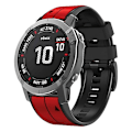 Pikkukuva 1 / 5: Garmin Fenix ​​3 22 mm:n silikoni- watch ranneke Red-Black