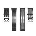 Miniatyrbilde 3 av 5: For Polar V800 Gps Smart Watch Tofarget stålspenneklokkebånd Black-Grey