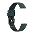 Miniatyrbilde 2 av 5: For Fitbit Luxe tofarget silikonklokkerem Olive Green Black