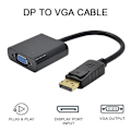 Miniatyrbild 1 av 5: Displayport till VGA-gränssnittsmonitoradapter, DP till VGA-datorgrafikkonverterare